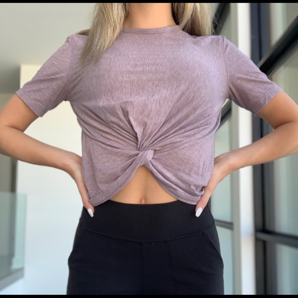 Purple Tied Active Crop ❥